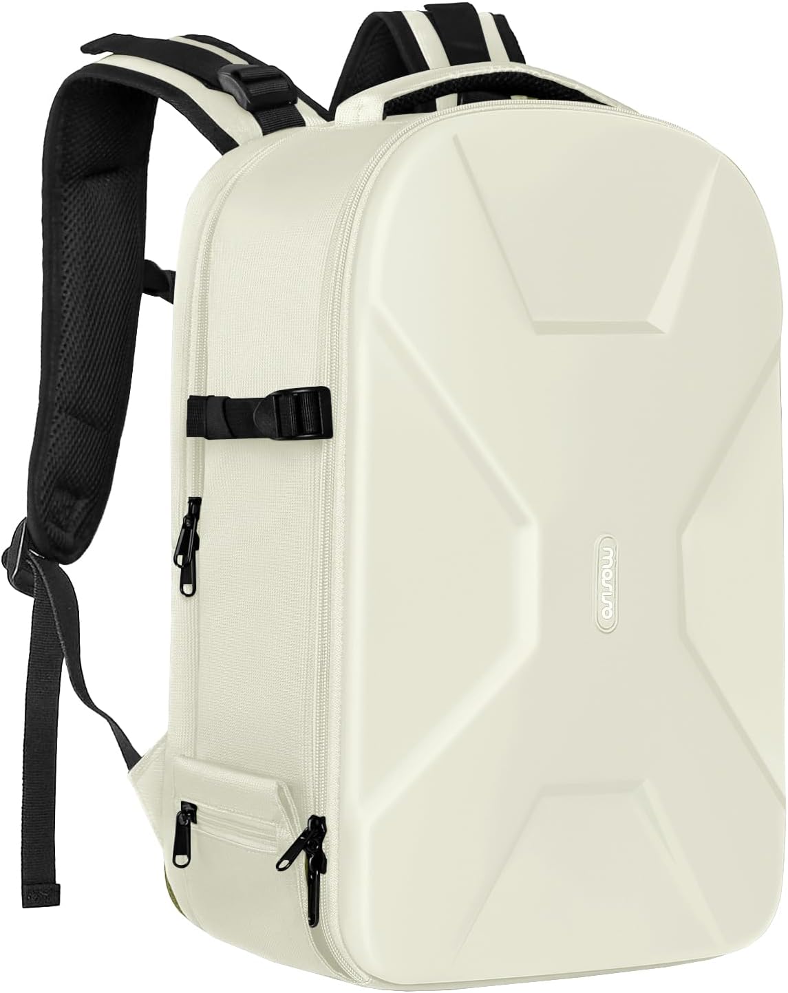 MOSISO Camera Backpack, DSLR/SLR/Mirrorless Photography Camera Bag 15-16 inch Waterproof Hardshell Case with Tripod Holder&Laptop Compartment Compatible with Canon/Nikon/Sony, Beige