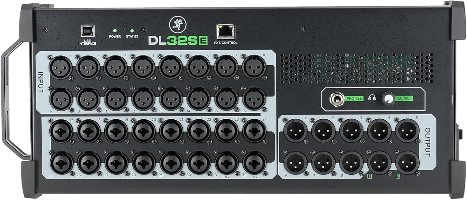 Audiosavings Bundle: Mackie DL32SE 32-Channel Digital Rack Mixer with Onyx+ Preamps and 32x32 USB Interface Bundle with Audio-Technica ATH-M60X Closed-Back Monitor Headphones (2 Items)