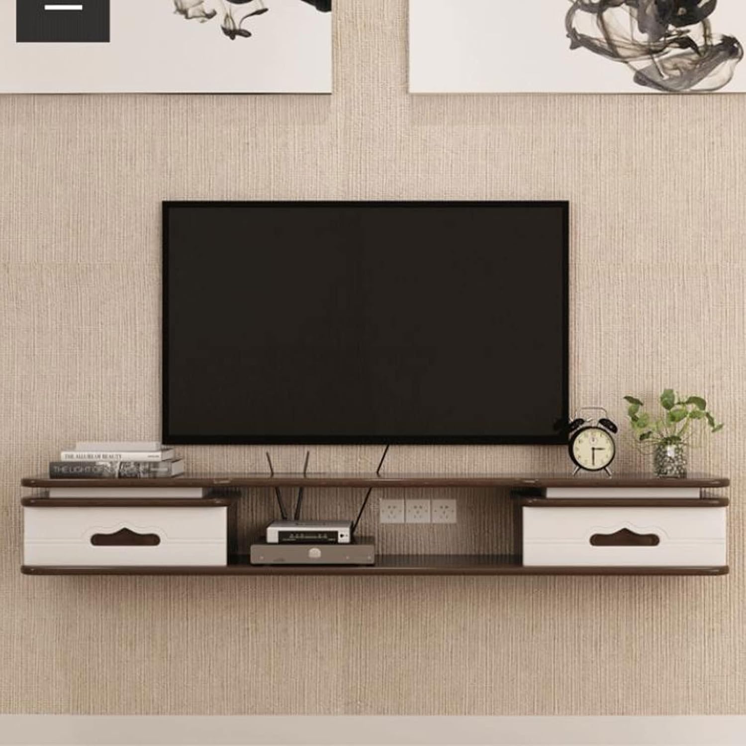 Floating Shelf Wall Shelf Wall Mounted TV Cabinet TV Stands TV Console TV Shelf Bookcases Wall Mount Corner Shelves Display Ledge Utility Storage Shelf Home Décor Accents Shelves Organizer