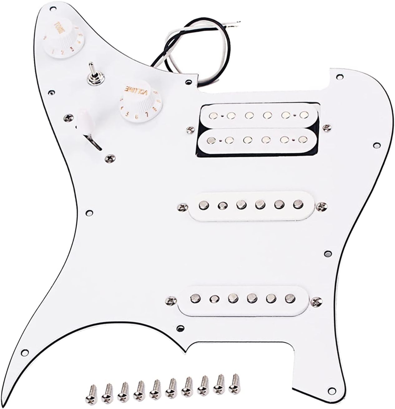 KESHUO Loaded Prewired Pickguards SSH Alnico for ST Electric Guitar Loaded Pickguard Pre-Wired