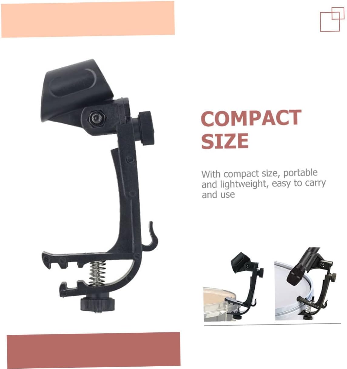 2pcs Kit Movable for Microphone Rim Studio Universal Clips Clamp Supplies Adjustable Shockproof Holder Clamps Holders Snare Musical Clip Accessories Mount Securing Mic Clamping Stands
