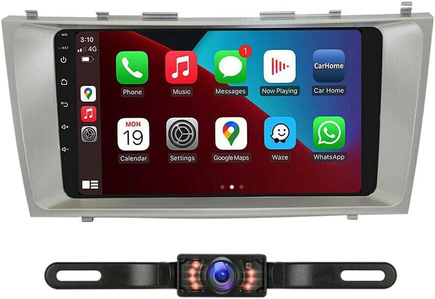 2G+32G Android 13 Car Stereo with Wireless Carplay & Android Auto, 9 Inch Touch Screen Car Radio with GPS FM Backup Camera WiFi SWC Compatible with C*amry 2007-2011