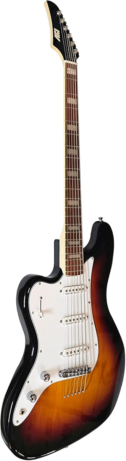 IYV-IS6-200 LH, 6 String Solid Body Baritone-Style Electric Guitar, 3T Sunburst, Left hand
