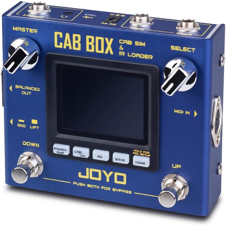 JOYO R-08 Cab Box Electric & Bass Guitar Effect Pedal Bundle with JP-05 Pedal Power Supply Built-in Rechargeable Battery