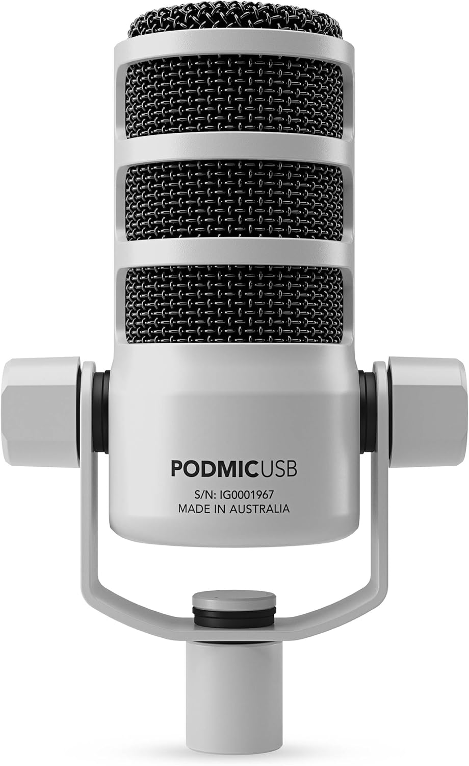 Rode PodMic USB Dynamic Broadcast Microphone (White) with Rode WS14 Pop Filter for PodMic (Black)