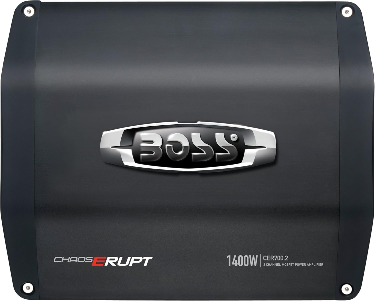 BOSS Audio Systems CER700.2 Chaos Erupt 1400-Watts Full Range Class AB 2 Channel 2-8 Ohm Stable Amplifier with Remote Subwoofer Level Control