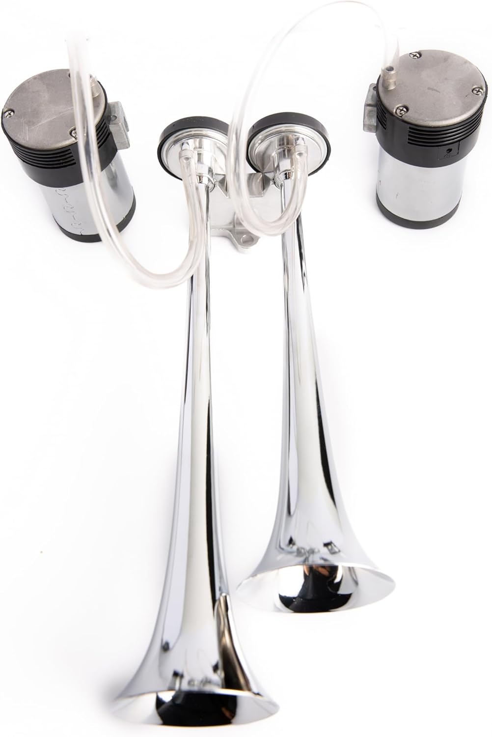 Viking Horns, Loud Sound 129dB 2-Trumpet Compact Air-Horn-Kit, With Dual-Air-Compressors