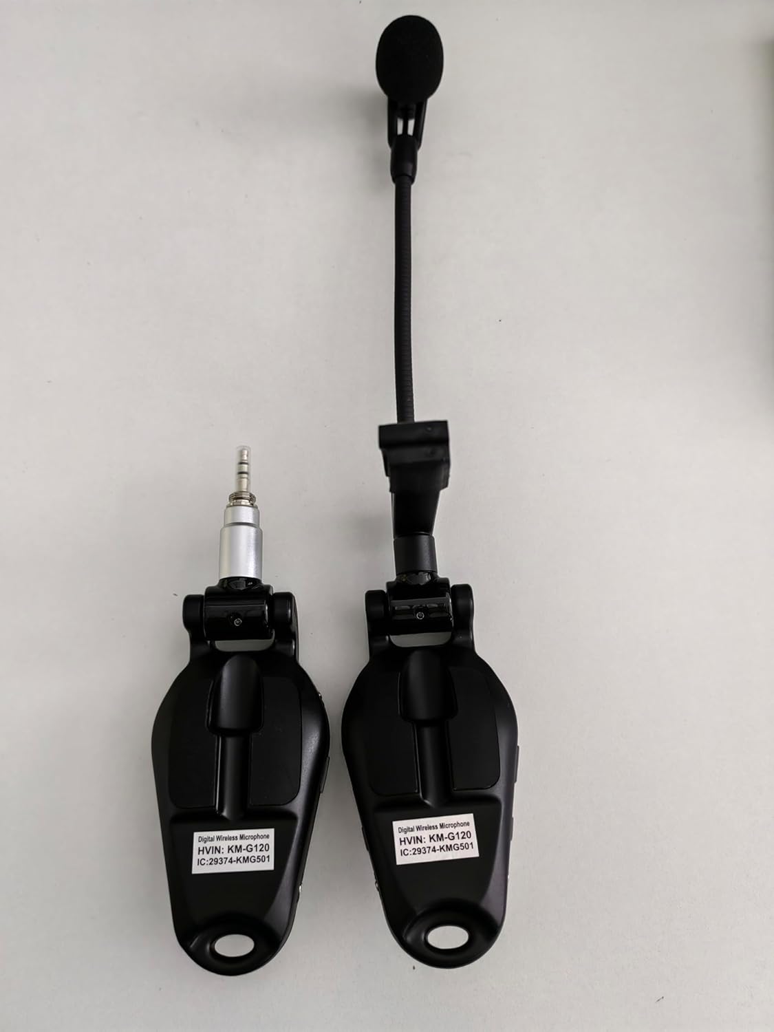 KIMAFUN 2.4G Wireless Saxophone Microphone, Clip-on Instrument Microphone, 100ft Range, Plug and Play, Wireless Transmitter & Receiver for Saxophone, French Horn, Trumpet, Trombone, G120