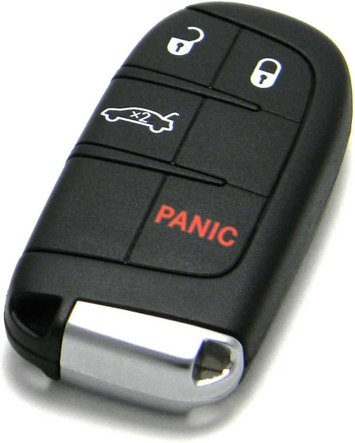 OEM 4-Button Smart Proximity Remote Key Fob Compatible with 2015-2018 Dodge Challenger & Charger SRT (FCC ID: M3N-40821302 / P/N: 68234958)