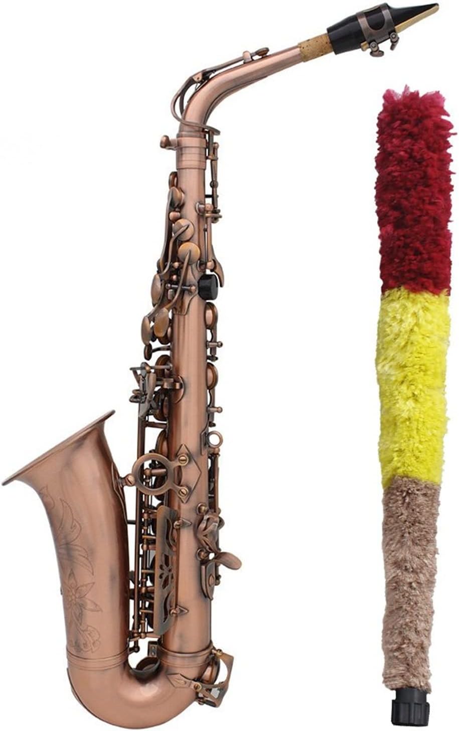 Professional Bronze Bend EB E- Flat Alto Saxophone Sax Abalone Shell Key Carve Pattern with Case Gloves Cleaning Cloth Straps Student Saxophone