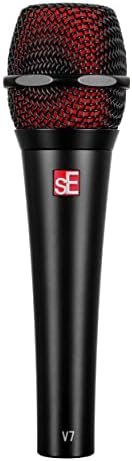 SE ELECTRONICS V7 Dynamic Microphone for Singing, Speech & Studio Recording - XLR Handheld Professional Microphone with Supercardioid Aluminum Voice Coil for Huge Gain Before Feedback - Black