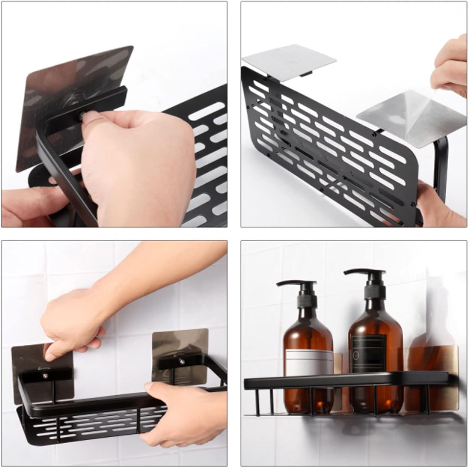 Rolling Shelf Bathroom Shelves No-Drill Corner Shelf Metal Shower Storage Rack Holder Toilet Organizer Holder Wall Mount Shower Room Rack