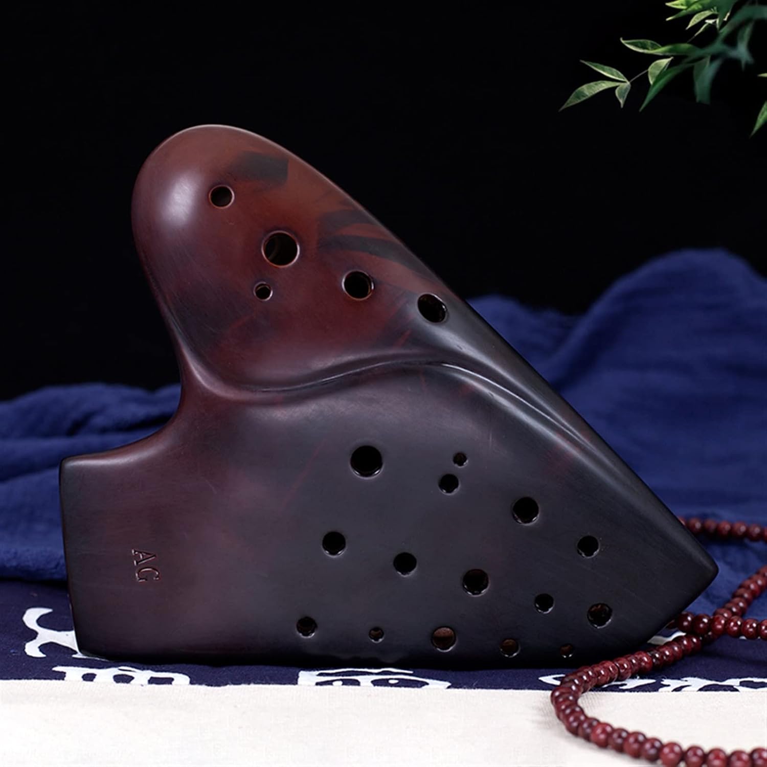 TSTS Students and Beginners Three-Pipe Ocarina Smoked Alto G-Tone Professional Playing Wind Instrument Children Ocarina