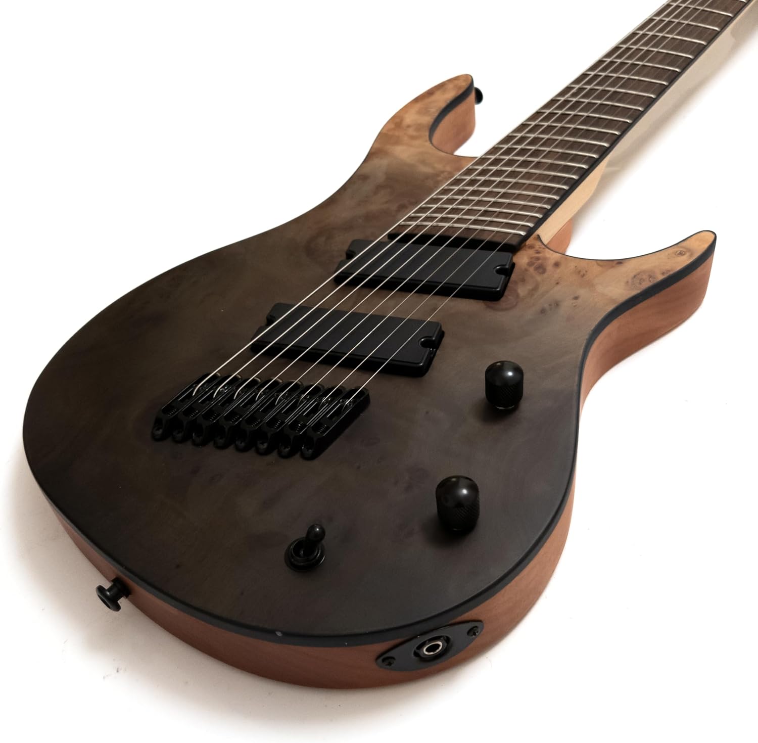 Upgrade Pro 8-String Fanned Fret Electric Guitar, Grey Tide Fade – 25.5-28