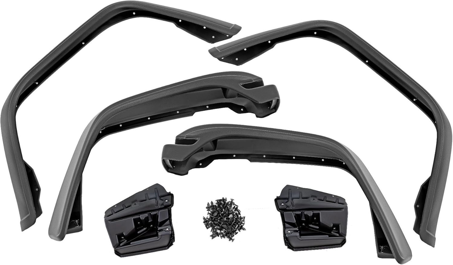 Rough Country WF1 Fender Flares for Jeep Gladiator JT (2020-2024) - Set of 4, Flat Black