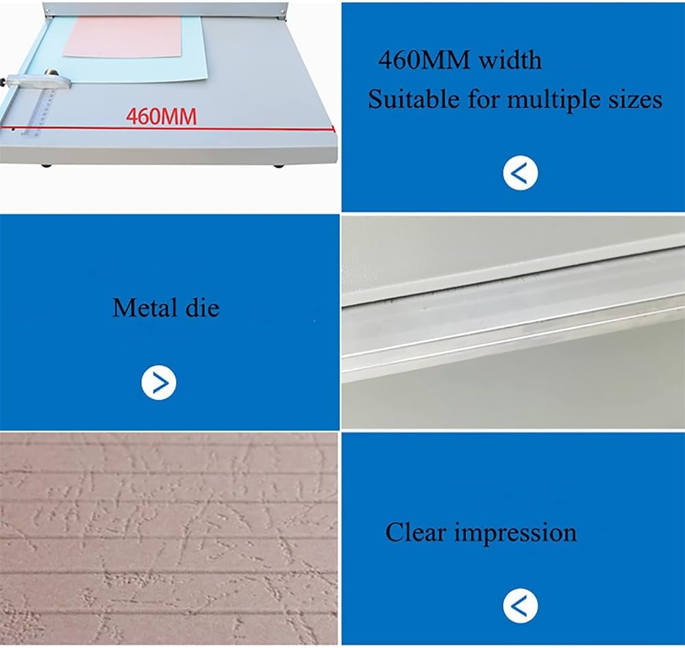 Manual Creasing Machine, A3 Scoring Paper Creasing Machine with Positioning Ruler and 2 Blocks, Card Scorer Creaser for Greeting Booklet Photo Invitation Menu