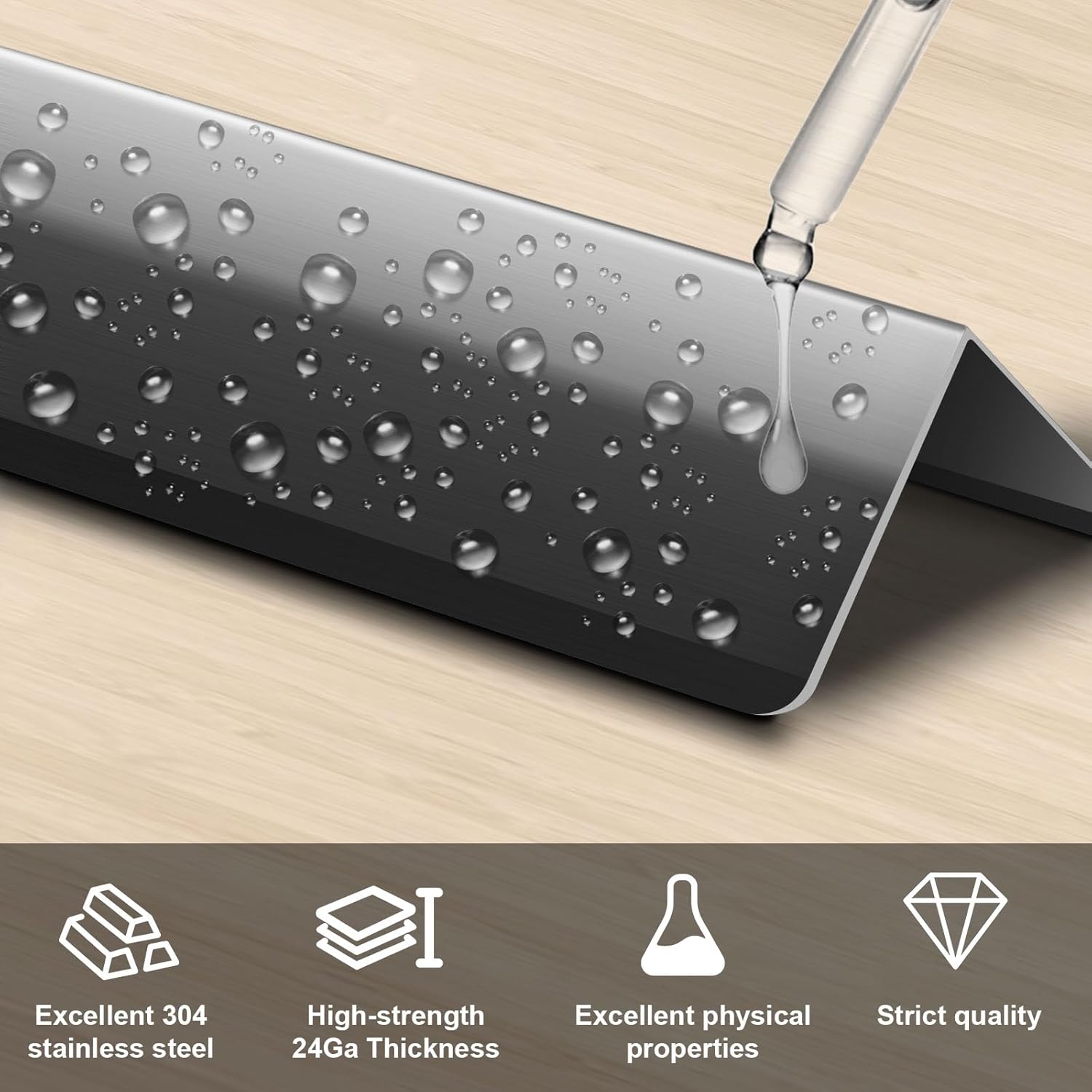 Stainless Steel Wall Corner Guards 2 x 2 x 48 inch, Pack of 6 L-Shape Metal Wall Corner Protectors 304 Steel Corner Trim with 90-Degree Angle for Wall Protection and Decoration