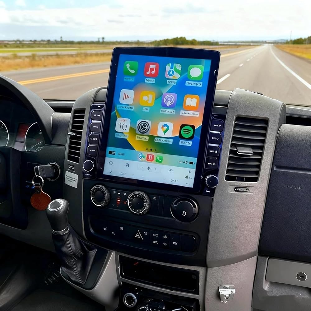 with Carplay Screen for 2005 Dodge Durango Android 13 Car Radio Auto AC 9.7Inch TounchScreen Radio with Carplay Android Auto GPS Navigation WiFi DSP SWC Bluetooth Backup Camera, 4G+64G