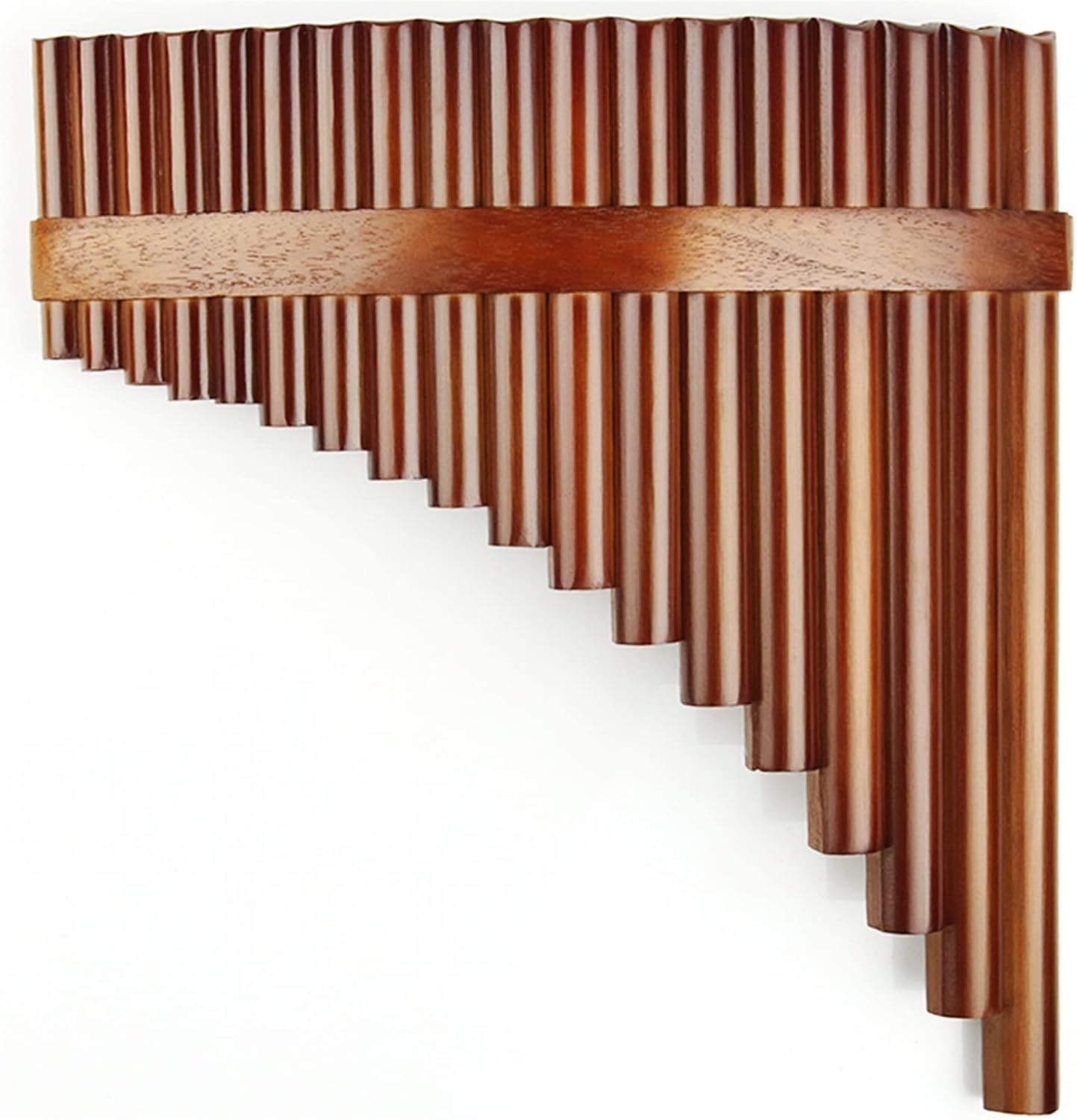 PanPipes Woodwind Instrument 18 Pipes Pan Flute F Key Brown Colour Flute Handmade Pan Pipes