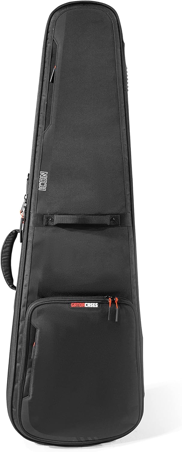 Gator Cases ICON Series Premium Weather Resistant Gig Bag for Bass Guitars with TSA Luggage Lock-Friendly Zipper Pulls, Black (G-ICONBASS)