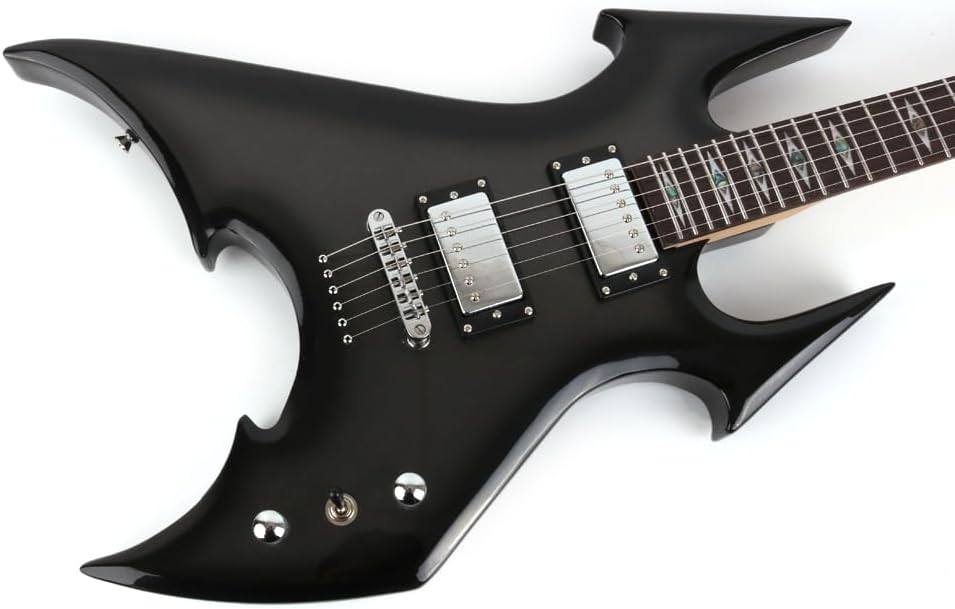 Fojill FHM-602 Solid Body Full Size Canadian Maple Neck Genuine Rosewood Fretboard Fingerboard Mahoghany Body Electric Guitar(Metallic Black)