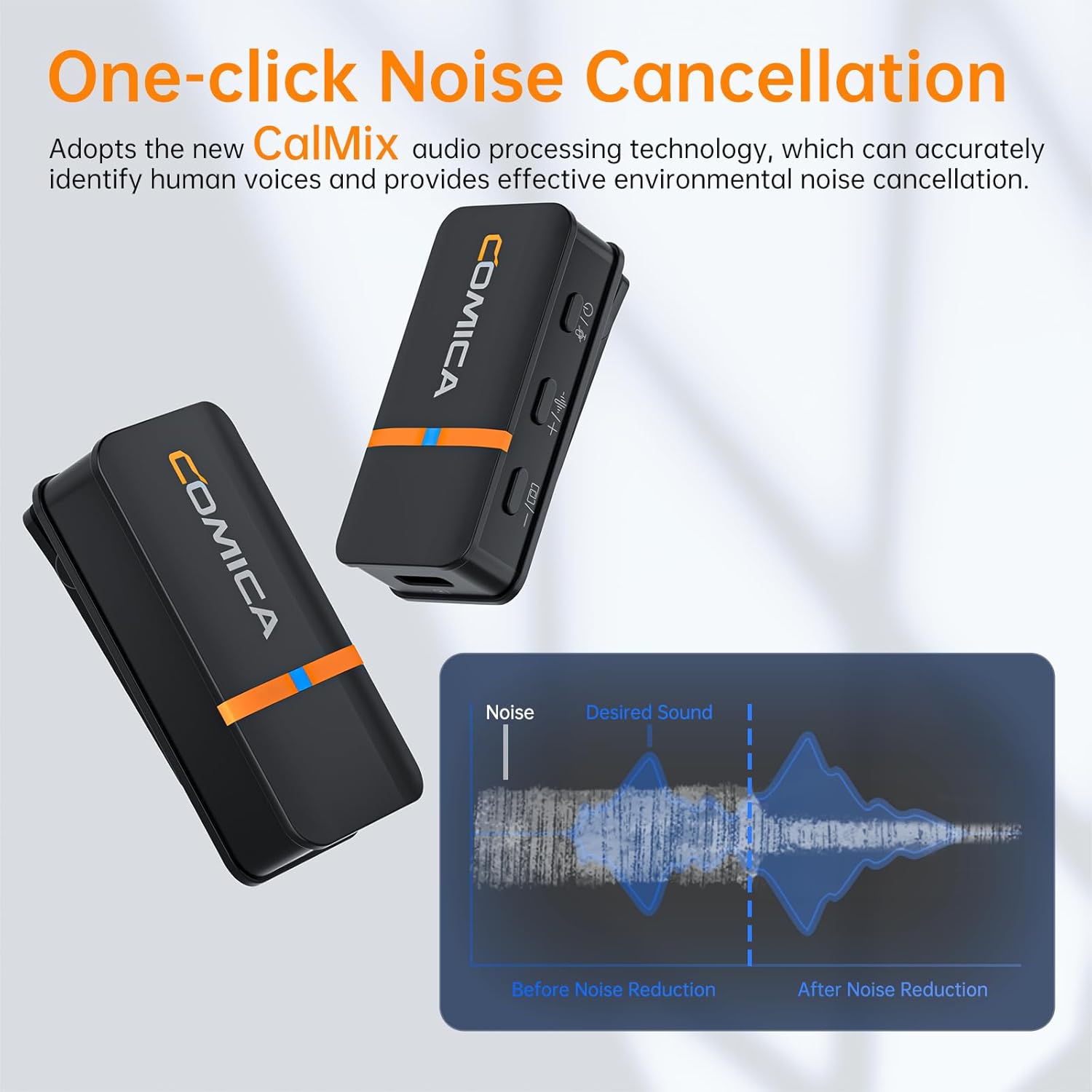 COMICA Vimo Q 4-Channel Wireless Lavalier Microphone for iPhone, Android, Camera, Lapel Microphone Wireless with 4 Audio Tracks Output, Noise Cancellation, 656ft Range, Lav Mic for Podcast, Vlogging