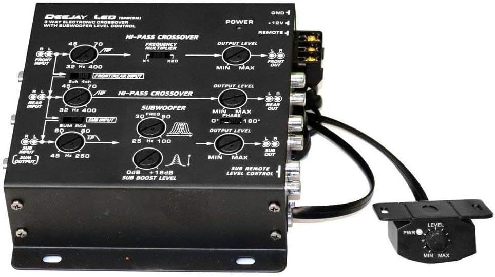 TBHMCD361BK Vehicle Multi-Amplifier Crossover with RCA Inputs and Outputs