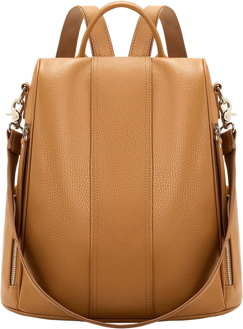 Leather Backpack Purses, Anti-theft Genuine Leather Backpack Bags for Women, Large Capcacity Fashion Convertible Shouler Bags for School Travel Daily