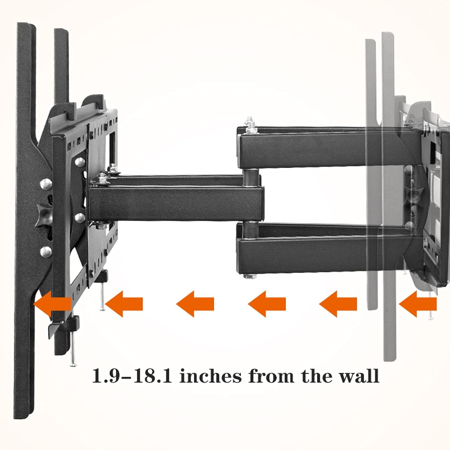 Modern Corner TV Stand Universal Six-Arm Wall Mounted TV Bracket Full Motion Swivel Extension Tilt TV Mount, Fits for Most 40