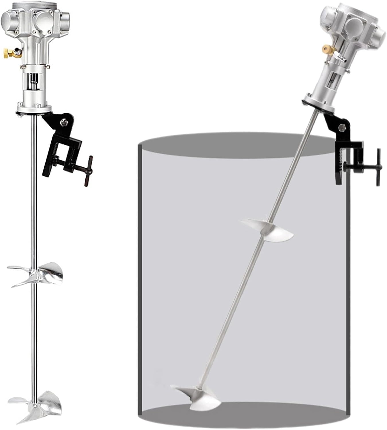 Pneumatic Paint Mixer, 55 Gallon Tank Barrel Clip Bracket Air Agitator, Automatic Stirring Machine, Paint Mix Tool for Industrial Barrel Ink Coating