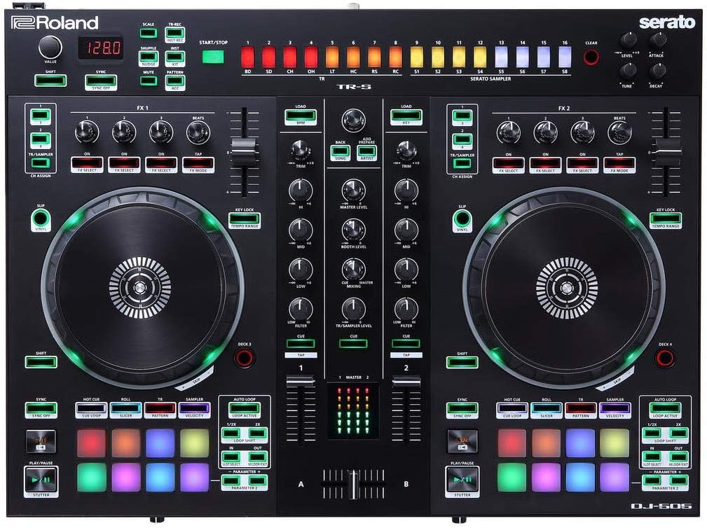 Roland DJ-505 Two-Channel, Four-Deck Serato DJ Controller (DJ-505)