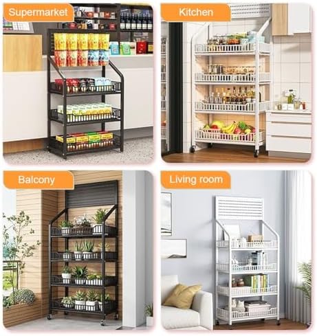 4-Tier Heavy Duty Snack Rack Display Stand - Sturdy Retail Shelves for Supermarkets, Convenience Stores, Gas Stations & Garages - Durable White Snack Organizer for Optimal Product Visibility