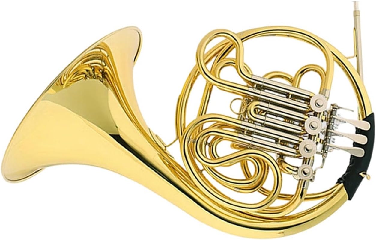 4 Key French Horn French Horn Instrument Gold Lacquer F Key Three Keys Single Row Suitable For Beginners And Adults(3)