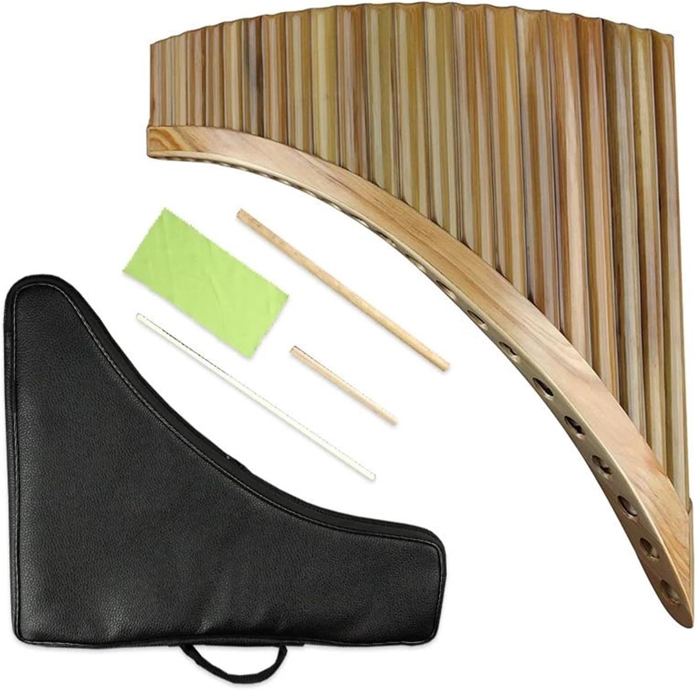 22 Pipes Pan Flute C/G Key Pan Pipes Chinese Traditional Musical Instrument Woodwind Instrument (Color : LEFT-G)