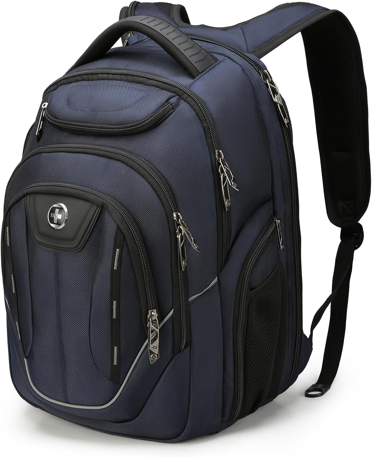 Swissdigital Design TSA Business Laptop Backpack For Men,Travel Backpack With USB Charging Port,College Tech Backpacks With RFID Pockets Presents For Men Fits 15.6 Inch Computer Blue | J16BT-12