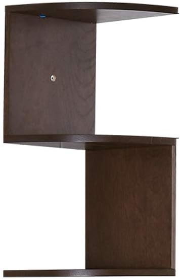 Bookcases European Simple Corner Bookcase Living Room Bedroom Wall Hanging Storage Rack Can Store Books/Photo Frames/Decorative Supplies Bookcase Shelf (Color : Natural, Size : S) (Brown Small)