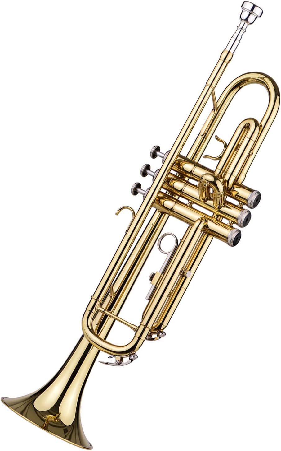 Trumpet Bb B Flat Brass Trompetas Instrumento with Mouthpiece Gloves for Standard Student Beginner and Teacher