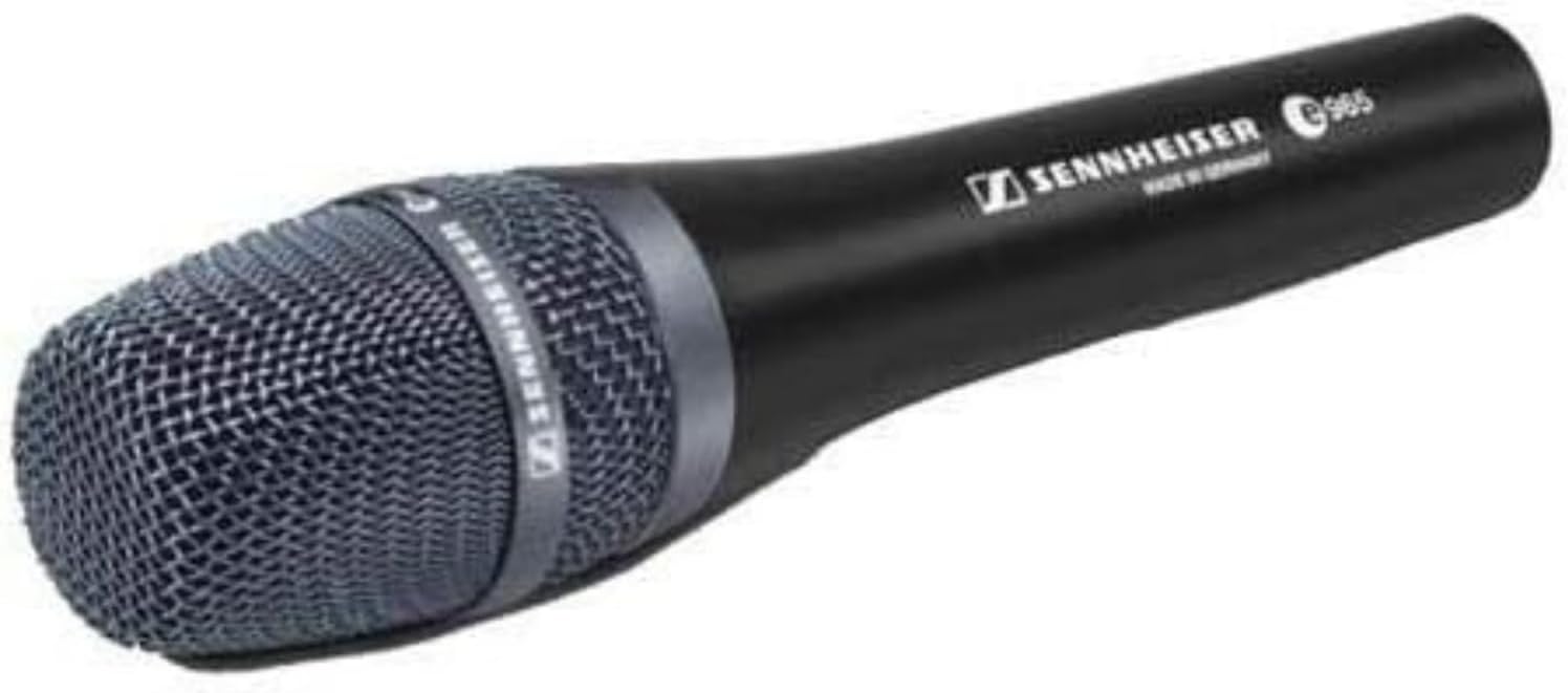 Sennheiser E 965 Condenser Handheld Vocal Microphone Bundle w/Pig Hog PHM10 8mm Mic Cable Polishing Cloth