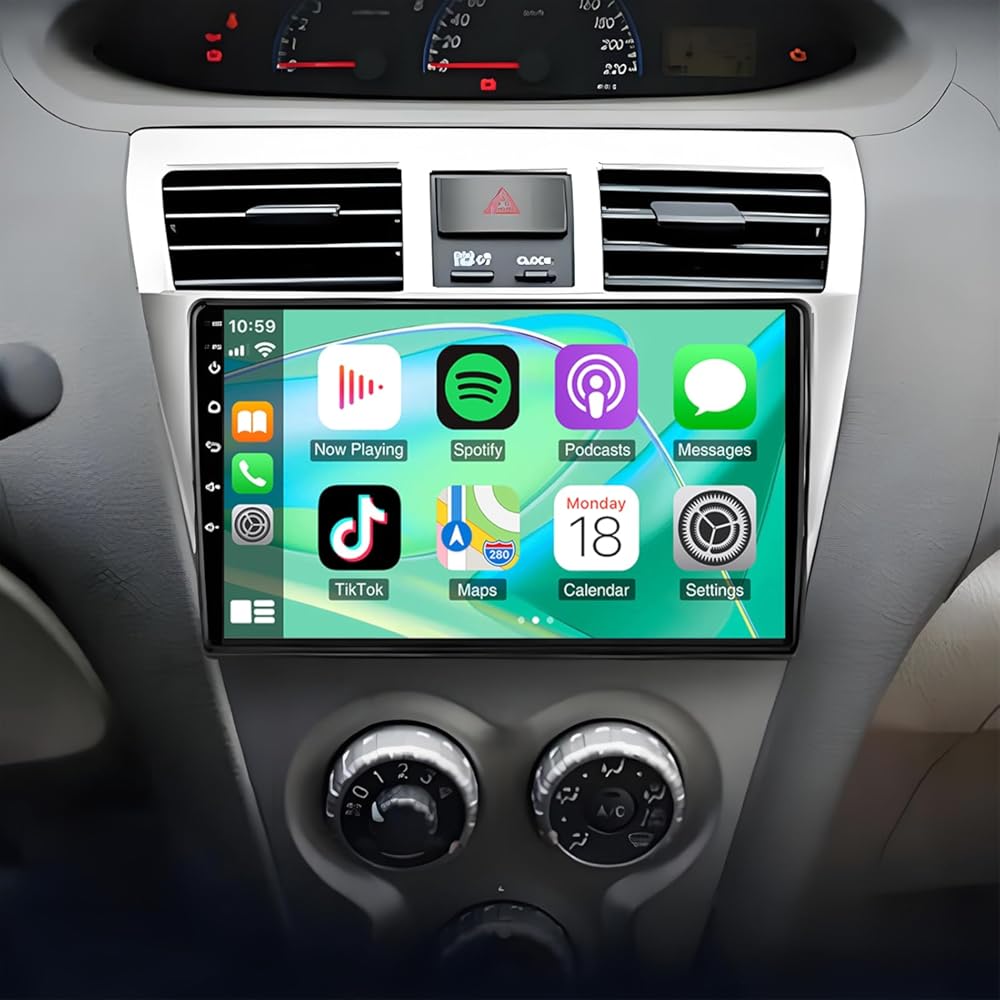 Car Stereo Radio Fit for Toyota Vios Yaris 2007 2008 2009 2010 2011 2012, 9