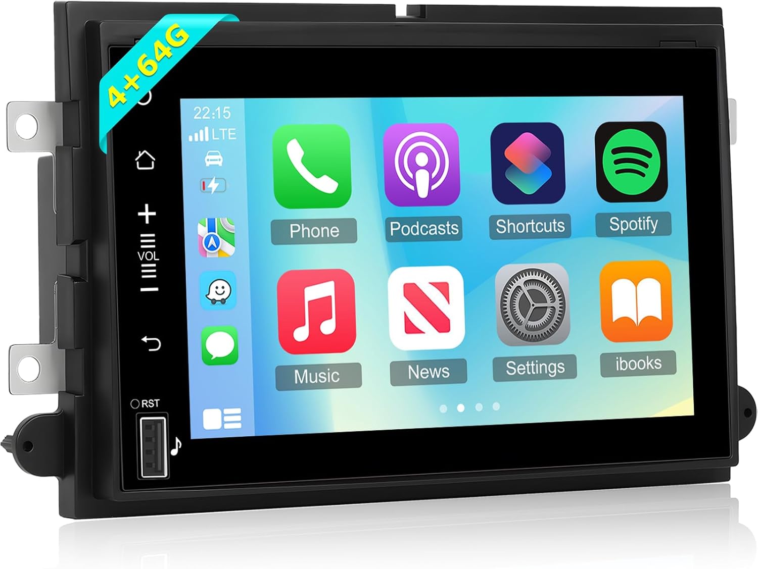 8 Core [4G+64G] Car Radio for Ford F150 F250 F350 Fusion Edge Explorer, Android F150 Stereo with Wireless Carplay/Android Auto/DSP 32 EQ/IPS Screen/SWC/Bluetooth 5.0/WiFi