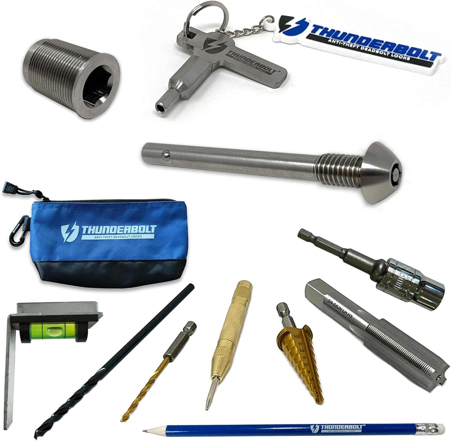 Lock Pin Anti-Theft Security Lock for Protecting Box Truck Overhead Roll Up Doors (with Installation Kit)