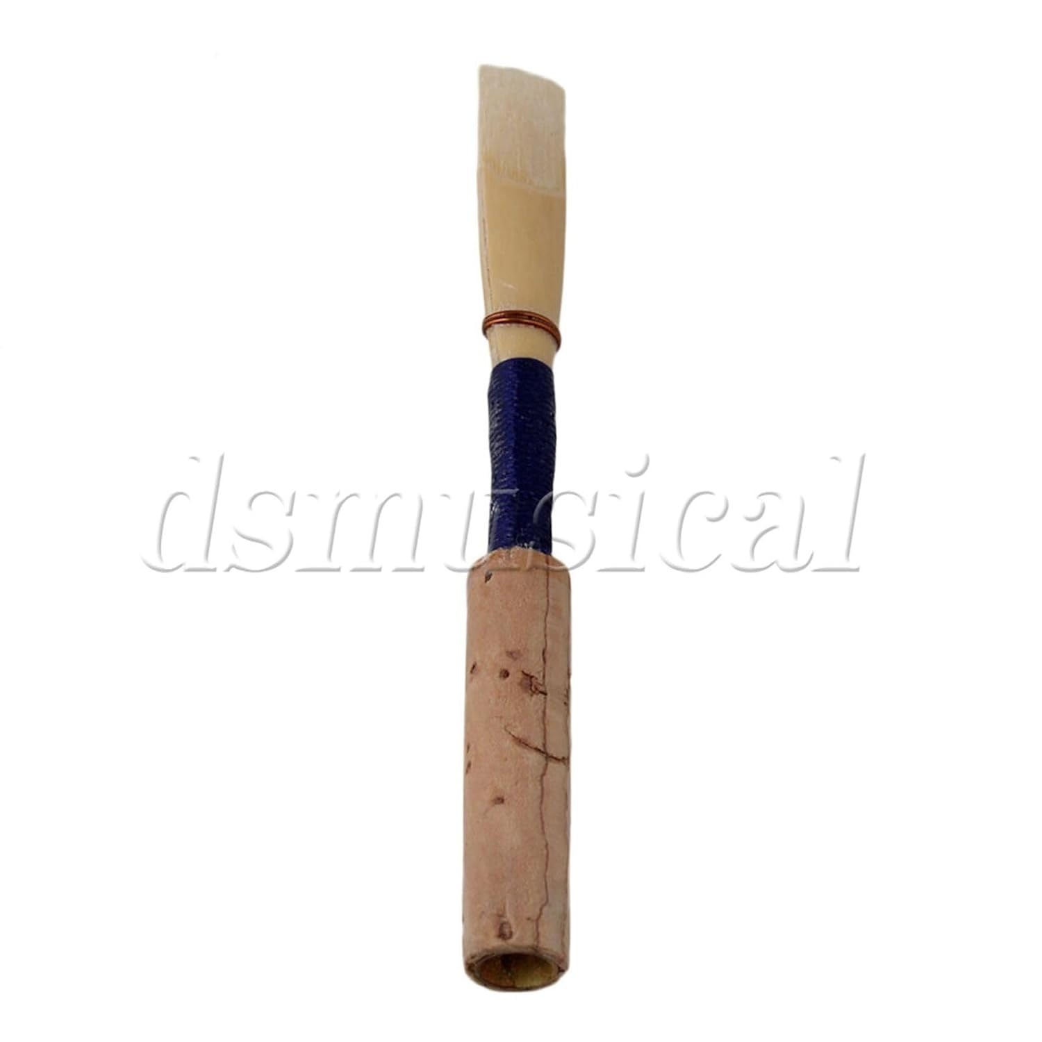 50 X Wood Color Medium 2.5 Reeds Woodwind Parts with Tube Holder 7.2cm