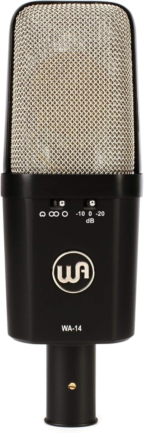 Warm Audio WA-14 Large Diaphragm Condenser Microphone, Black with silver grille