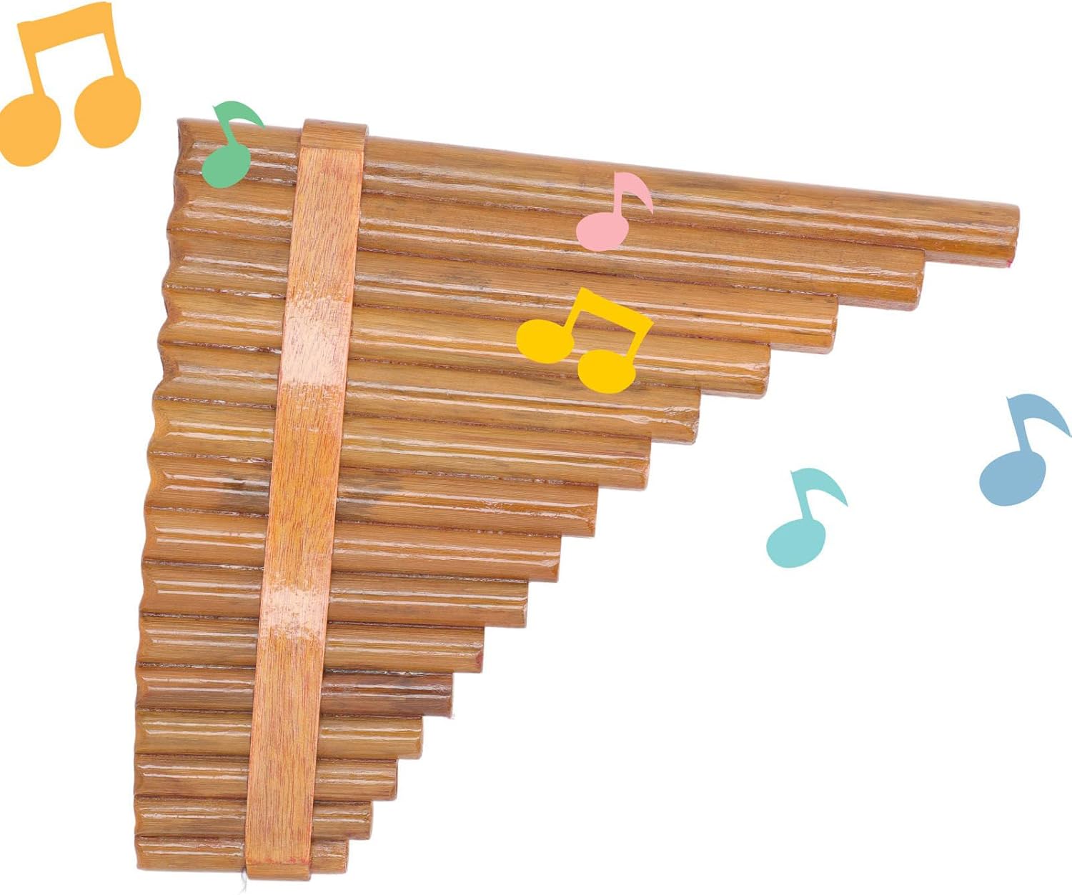 Professional Panpipe,G Key Musical Instrument Pan Pipe Flute 15 Pipes Pan Flute Woodwind Instrument for Woodwind Instrument Lovers (Right Hand)