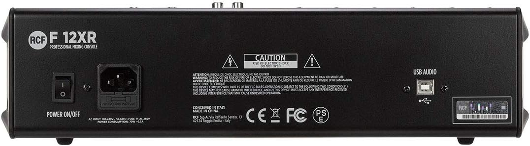 RCF F-12XR 12-Channel Mixing Console With Multi-Fx & Recording