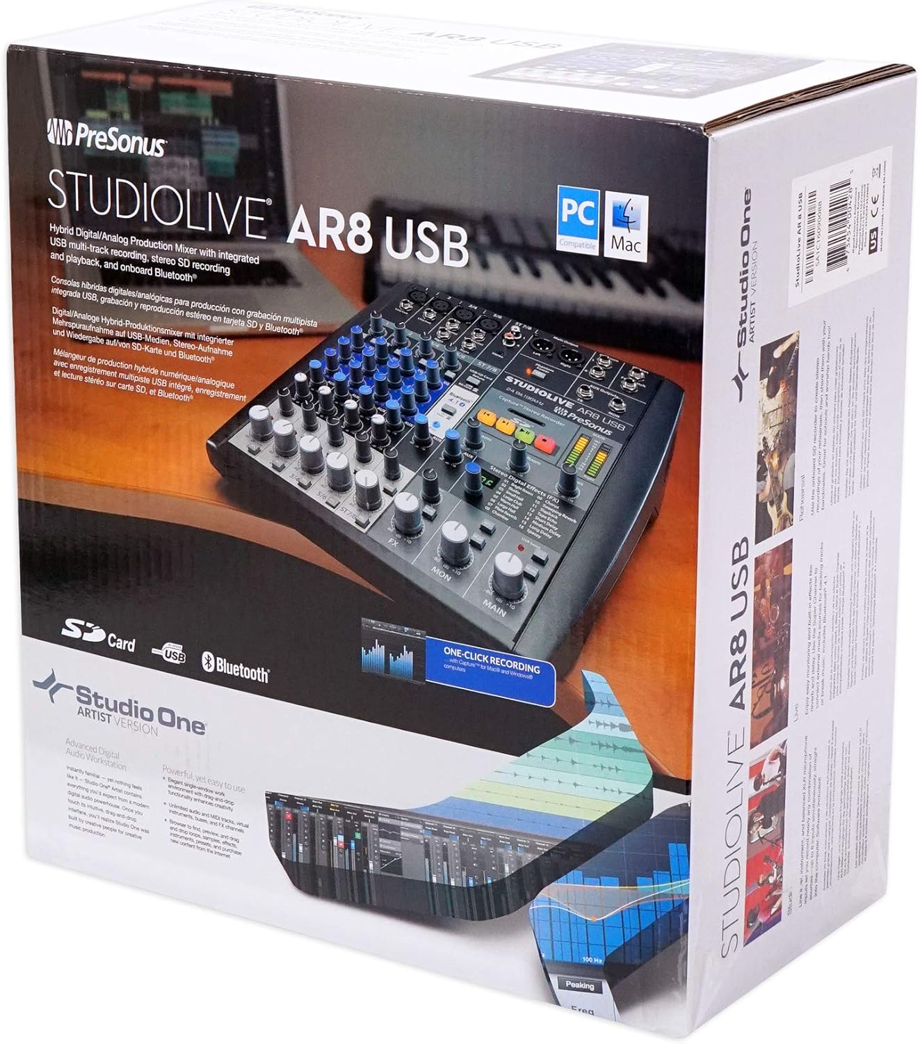 PreSonus StudioLive AR8 USB 8-Channel hybrid Performance and Recording Mixer