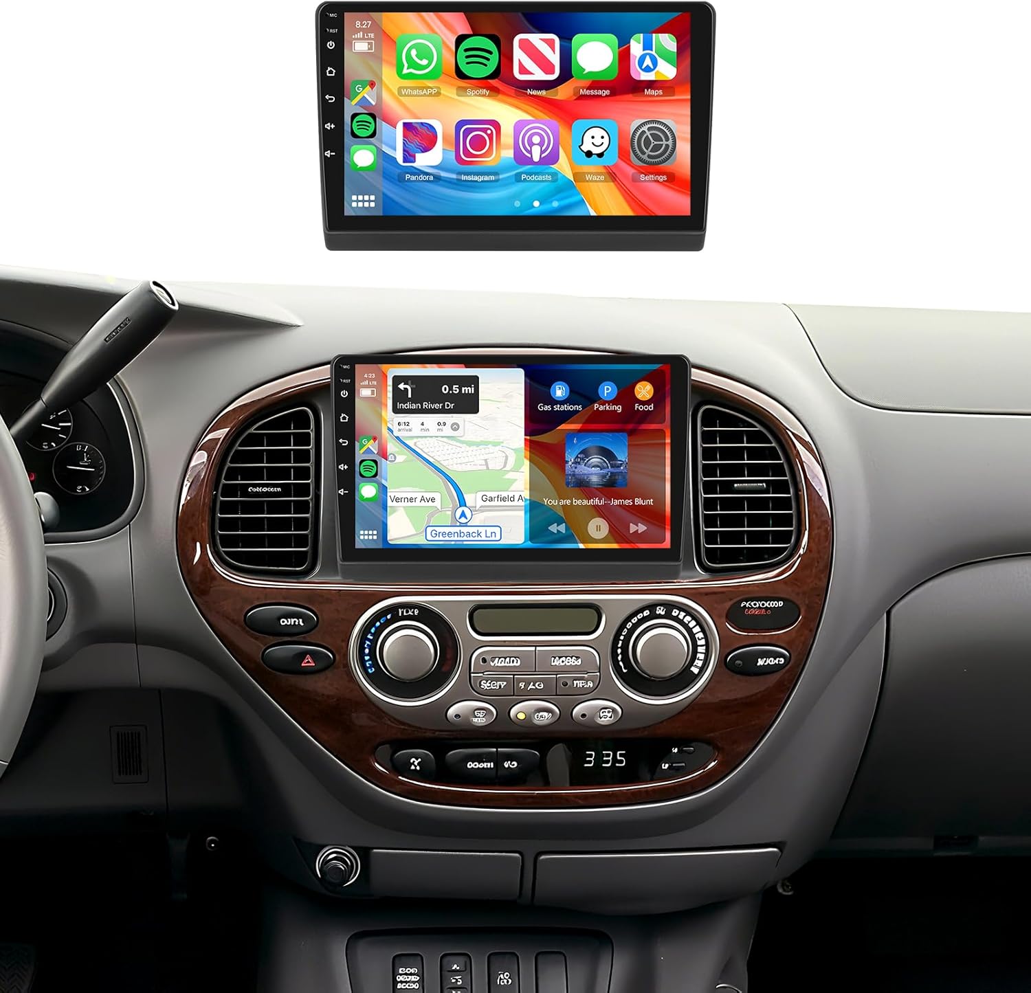 for Toyota Sequoia 2005-2007 Radio,Built-in DSP EQ Android 13 Car Stereo with Wireless Carplay Android Auto,5.0 Bluetooth,9inch HD IPS Touch Screen,GPS,FM/RDS WiFi AHD Backup Camera