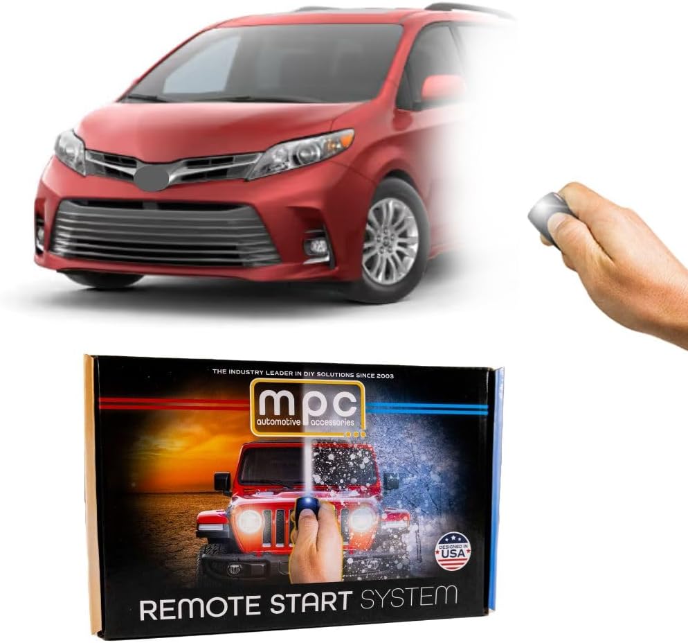 MPC Remote Start Kit Compatible with 2015-2020 Toyota Sienna || Plug n Play Harness Included || Press Fob 3X Lock to Start