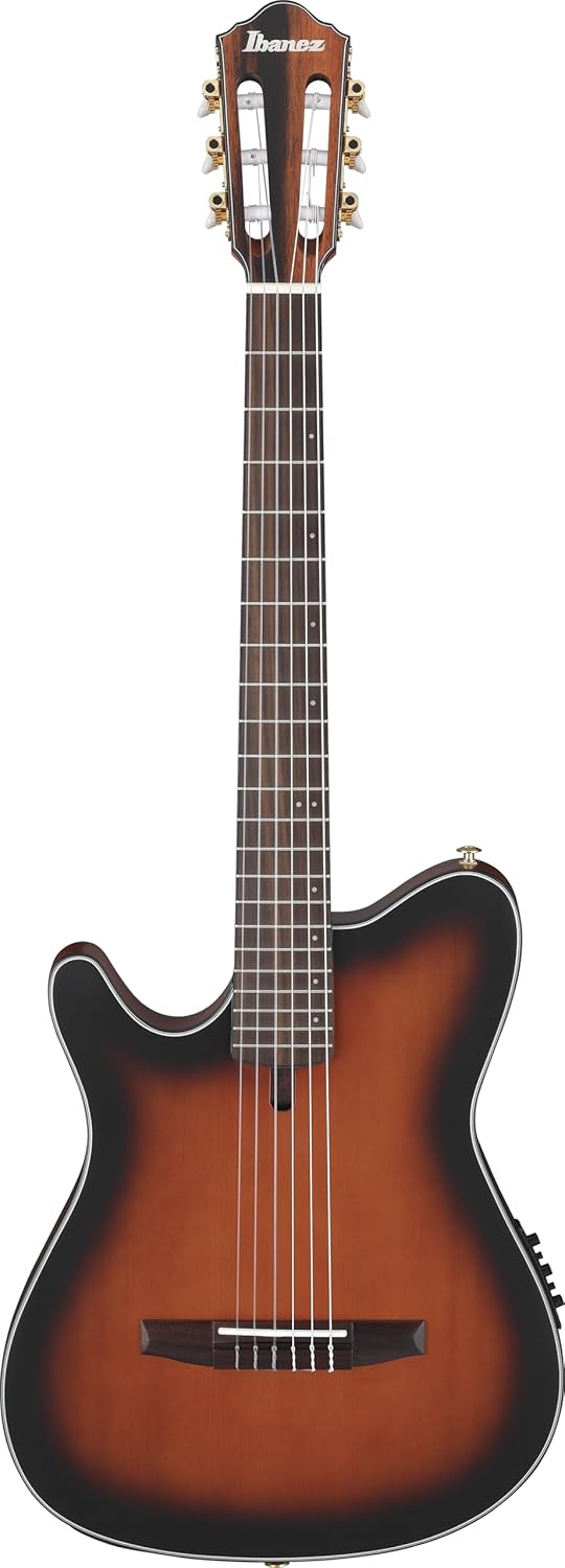 Ibanez FRH10N Thinline Left-handed Nylon Acoustic-electric Guitar - Brown Sunburst