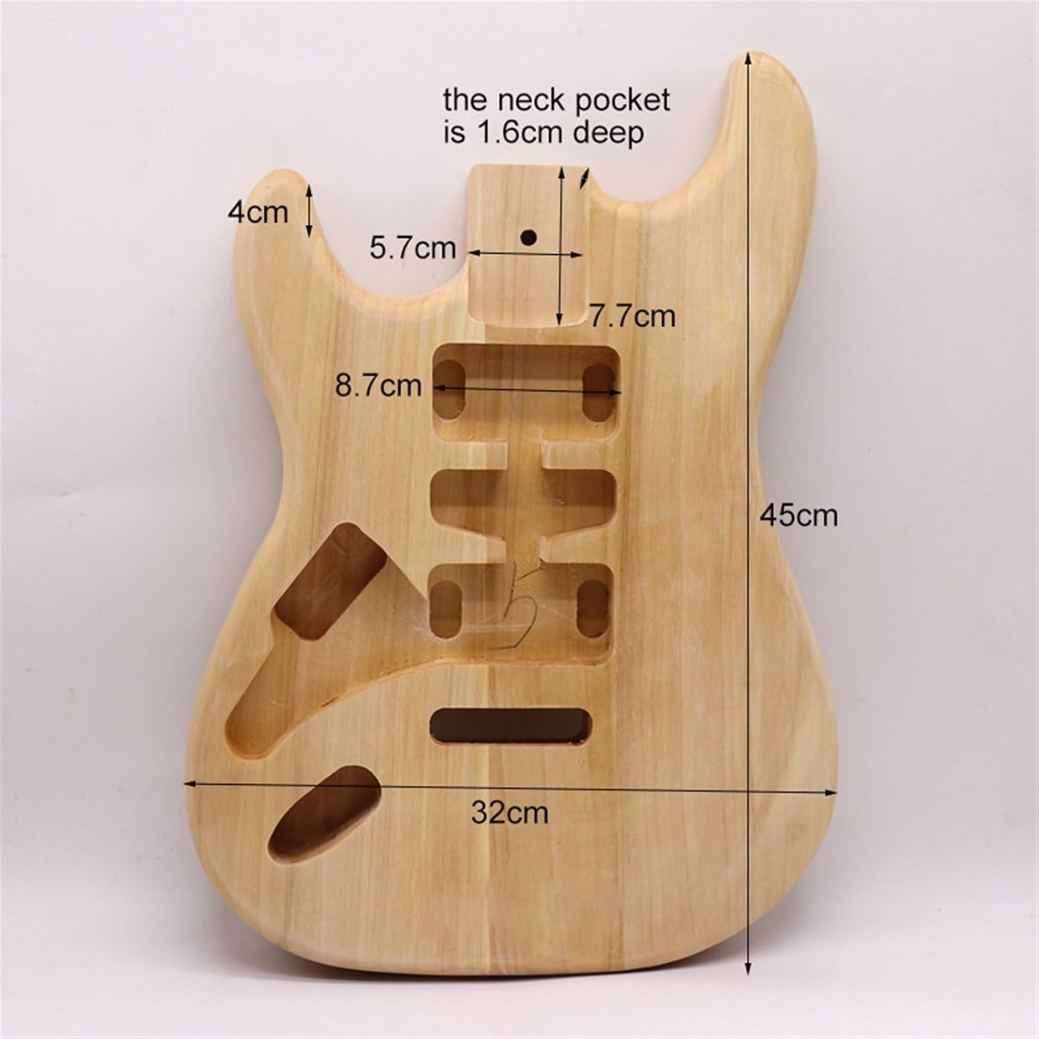 Guitar Body Guitar Replacement Parts Poplar Body Solid Wood 3-4 Piece Left-hand Electric Guitar Body Modification Assembly DIY Electric Guitar Accessories